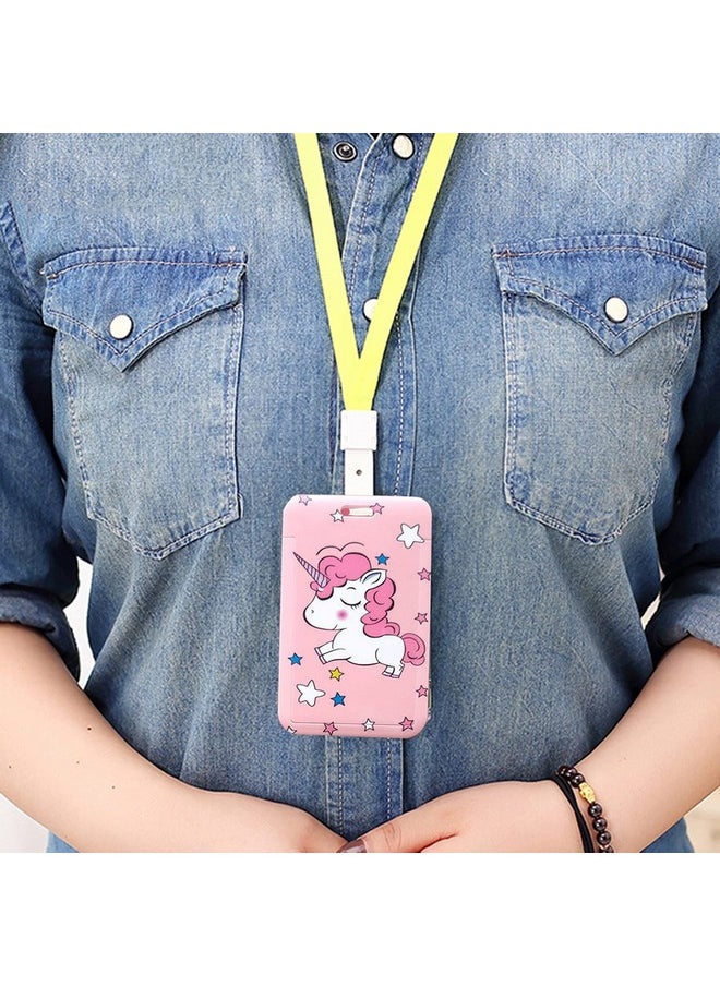 CheeseandU 2Pcs Pony Lanyard Id Badge Holder Case Pc Credit Card Case With 1 Pony Pendant Keychain And Detachable Neck Strap For Id Driver Licence & Women Teen Kids Girls School Office  - Image 5
