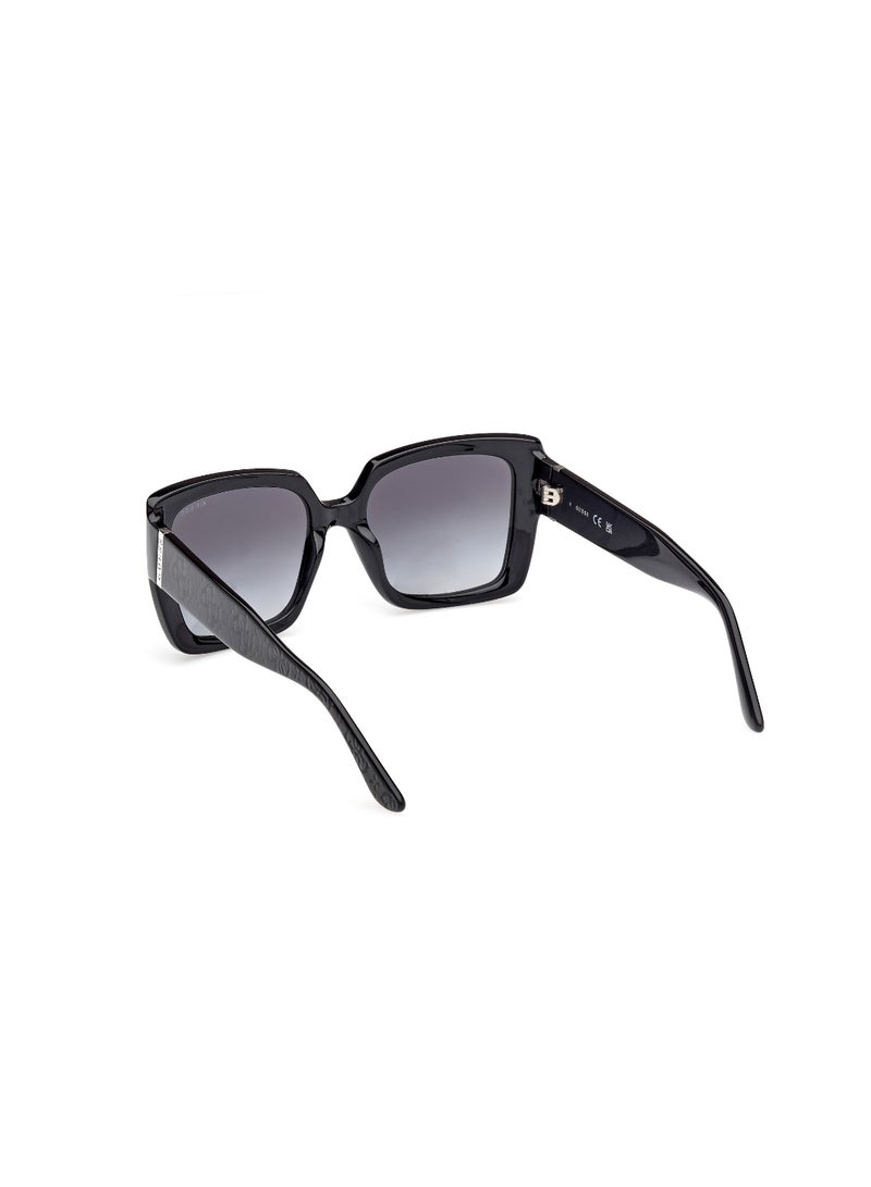 GUESS FULL RIM FEMALE SQUARE BLACK INJECTED SUNGLASSES - Image 3