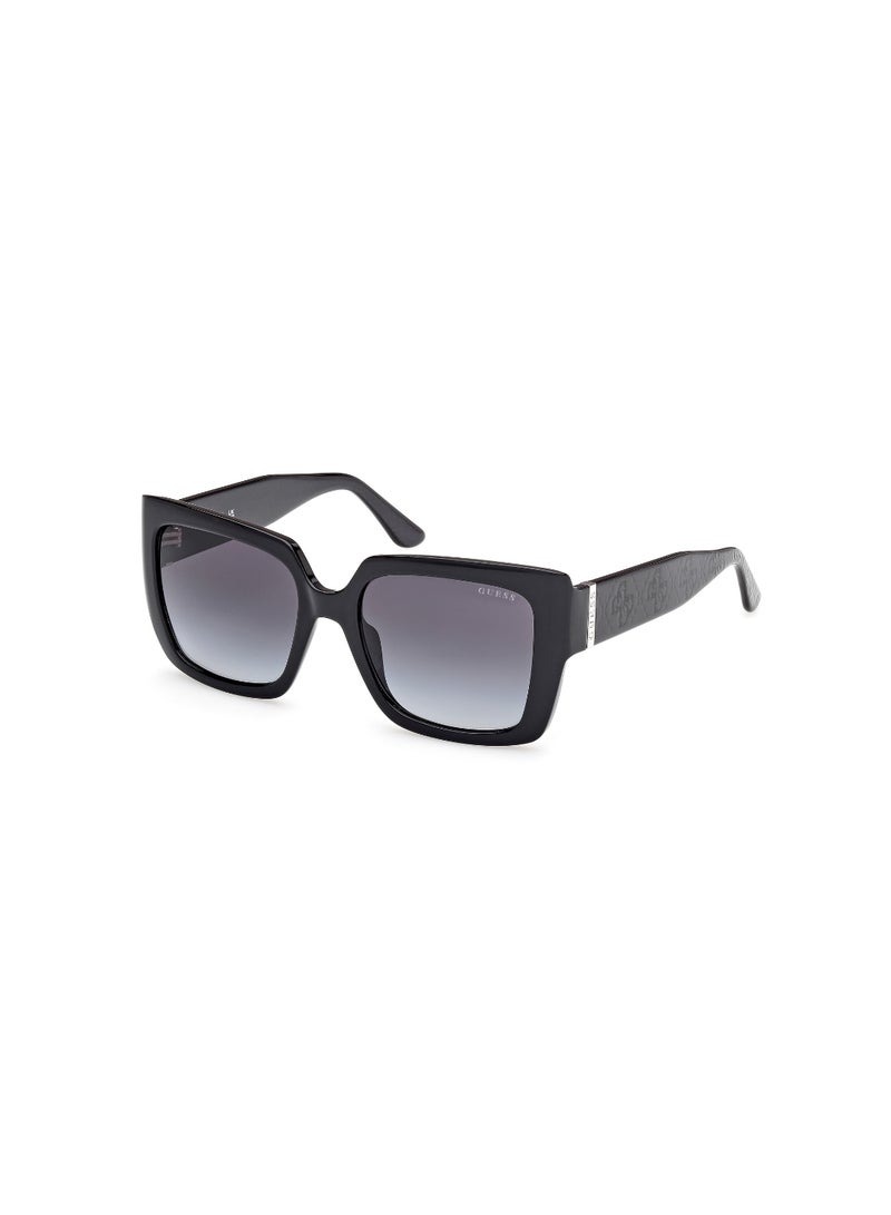 GUESS FULL RIM FEMALE SQUARE BLACK INJECTED SUNGLASSES - Image 1
