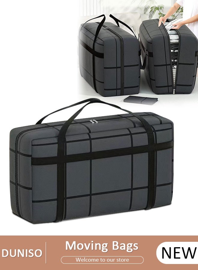 DUNISO Extra Large Moving Bags,Heavy Duty Moving Totes with Two-Way Zippers Thicken Handles,Large Capacity Packing Totes,Water-Resistant Duffle Bag for Travel College Dorm - Image 1