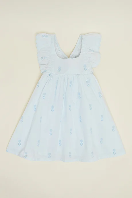 R&B Printed Flared Dress with Bloomers