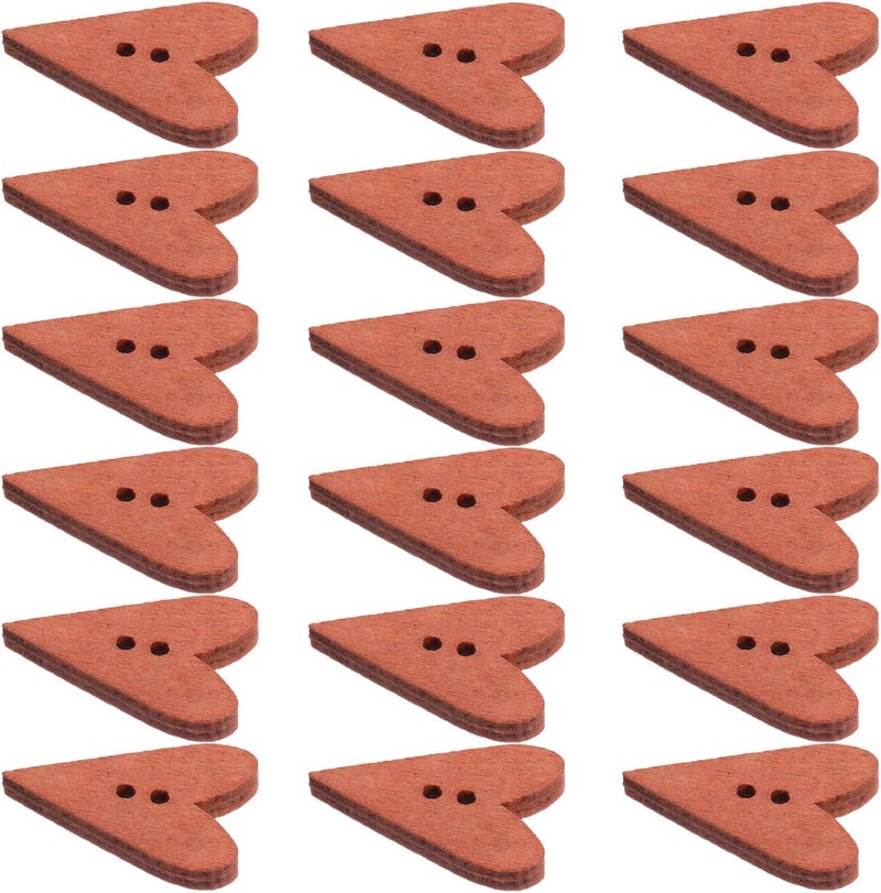 ABOOFAN 100pcs Vintage Heart Shaped Wooden Buttons 2 Holes for Sewing Crafts and Scrapbooking DIY Accessories - Image 1