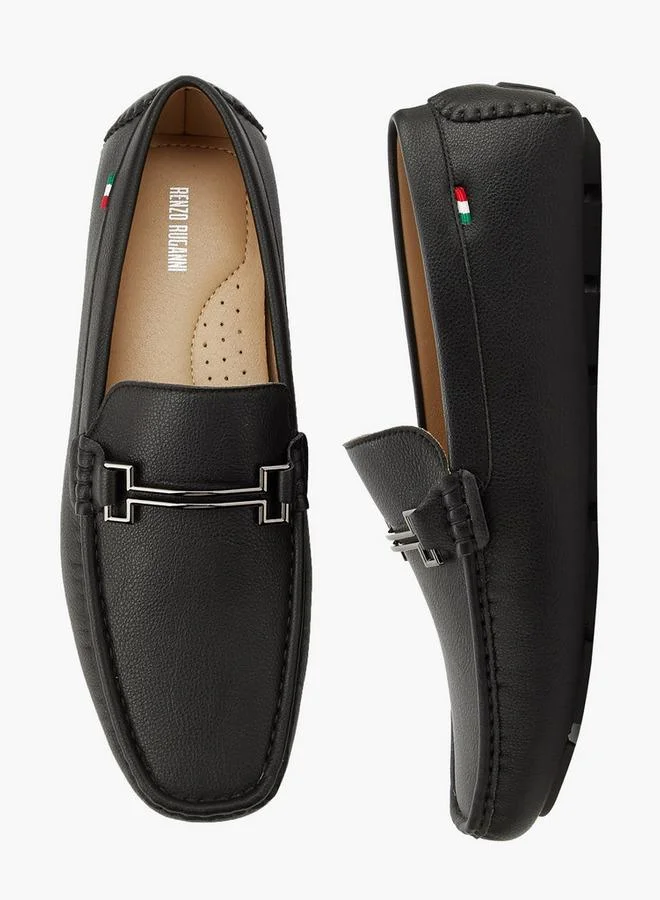 Renzo Ruganni BLACK Men Slip-On Loafers for Men | Best Price UAE