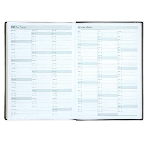 Mahavir Premium Diary 2026 Gift Set | A4 Size New Year diary and DIY Pen Stand | One-Day-to-a-Page New Year Diary | 424 pages | Natural Shade Paper | Foam Padded PU (Faux Leather) Cover Material - Black - Image 5