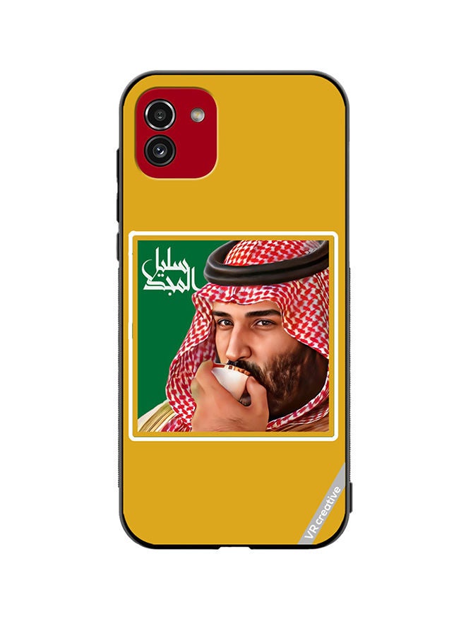 VR CREATIVE Protective Case Cover For Samsung Galaxy A03 Mohammed Bin Salman Al Saud Design Multicolour - Image 1