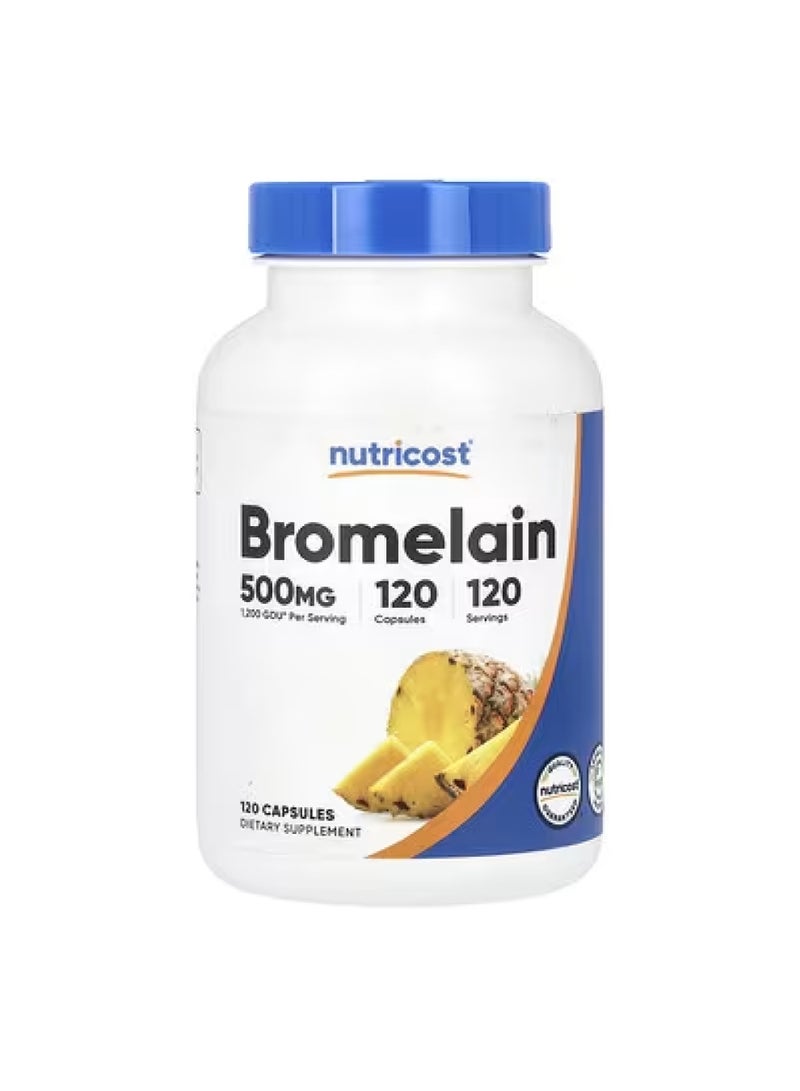 بروميلين، ٥٠٠ ملغ، ١٢٠ كبسولة