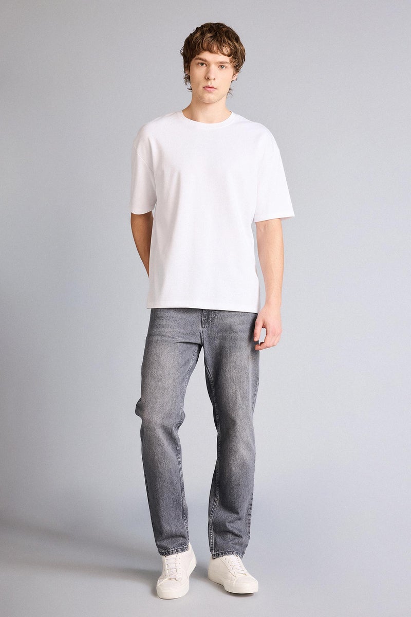 DeFacto Grey Man Tapered Fit Trousers Casual - Image 1