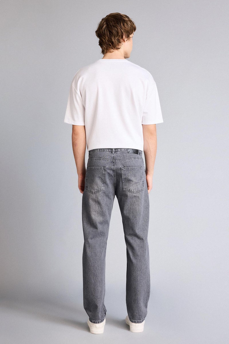 DeFacto Grey Man Tapered Fit Trousers Casual - Image 5
