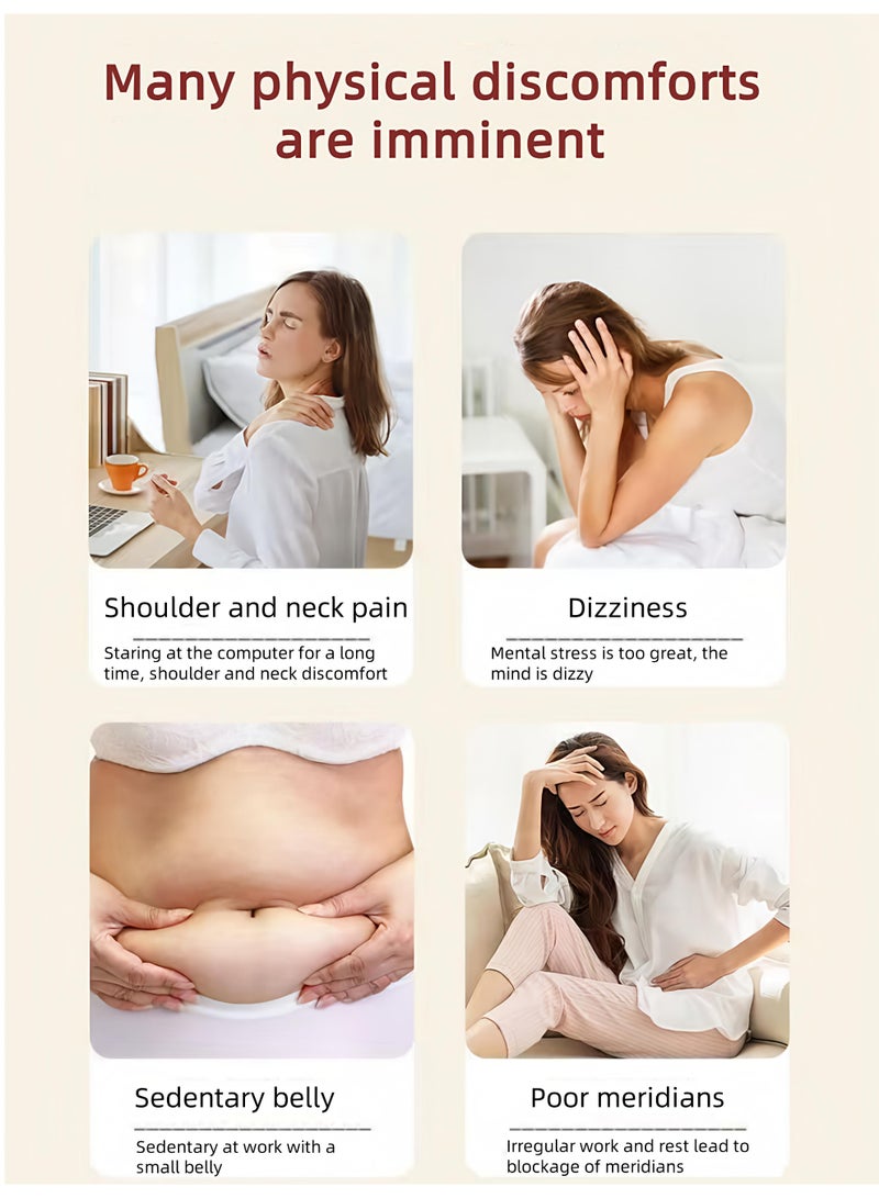 Loucky Wooden Massager Brush Set - 2 Packs Meridian Brush Made of Natural Rosewood & Bamboo, 33-Tooth Anti Cellulite Body Sculpting Tool for Lymphatic Drainage, Muscle Relief & Skin Firming - Handheld Portable Massage Brush - Image 3