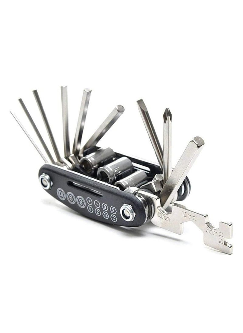 Oasisgalore 16 in 1 Bike Multitool, Portable Multi-Functional Road Bike Tools for Bicycle Mountain Bike and Road Bike  - Image 1