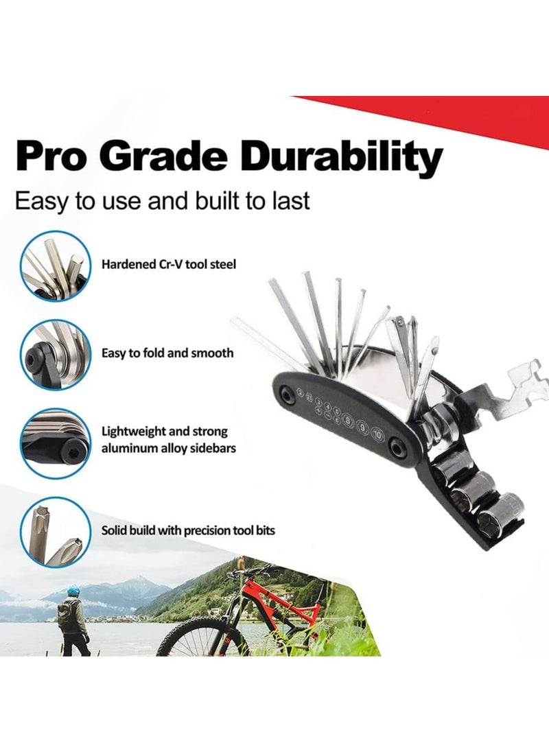 Oasisgalore 16 in 1 Bike Multitool, Portable Multi-Functional Road Bike Tools for Bicycle Mountain Bike and Road Bike  - Image 5