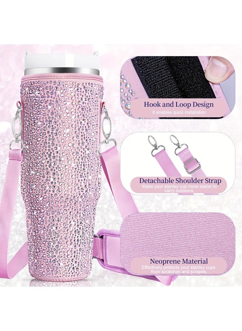 40oz Bucket Water Bottle Tote Bag - Stanley Cup Strap Bag with Adjustable Strap Personalized Accessories for Stanley Cup  - Image 2
