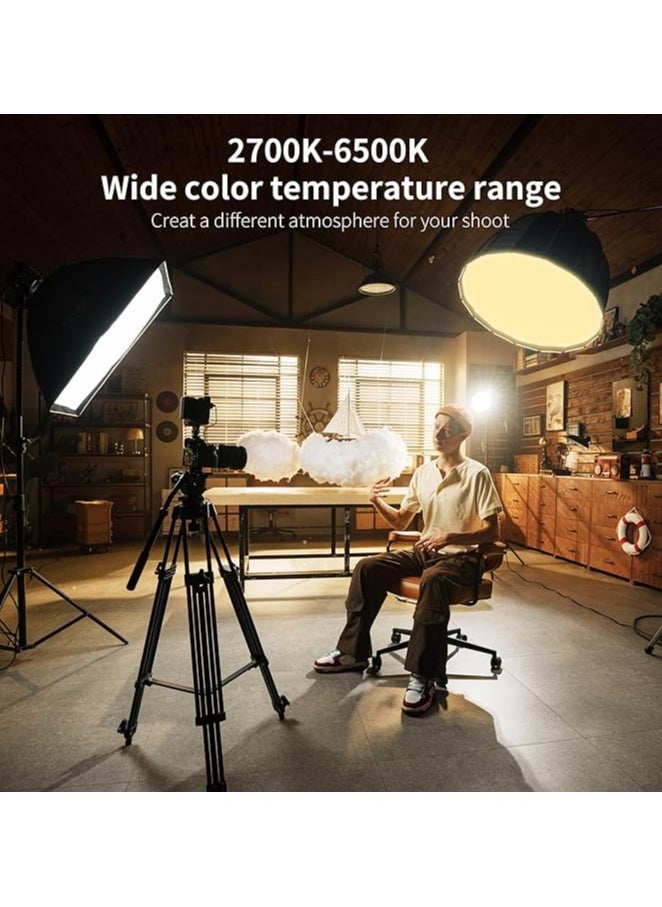 Zhiyun ZHIYUN Molus B200 200W Video Light, COB LED Video Light with Bowens Mount, Two-Tone Studio Light, 39900LUX/1M/2700K-6500K/ CRI ≥96/ TLCI ≥96/ APP Control, 13 Bright Effects  - Image 3