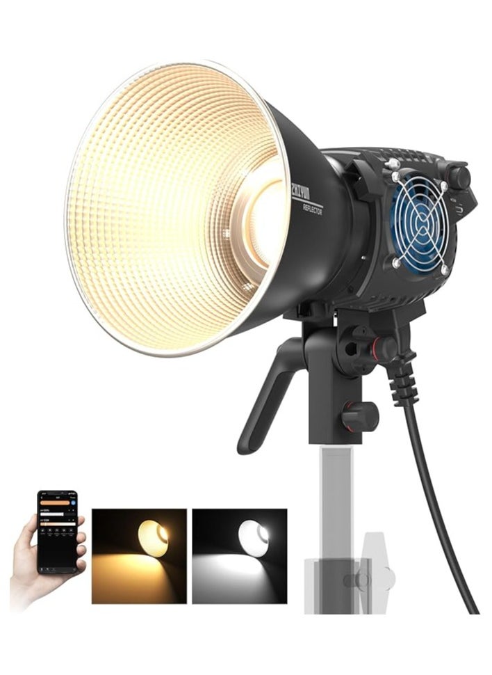 Zhiyun ZHIYUN Molus B200 200W Video Light, COB LED Video Light with Bowens Mount, Two-Tone Studio Light, 39900LUX/1M/2700K-6500K/ CRI ≥96/ TLCI ≥96/ APP Control, 13 Bright Effects  - Image 1