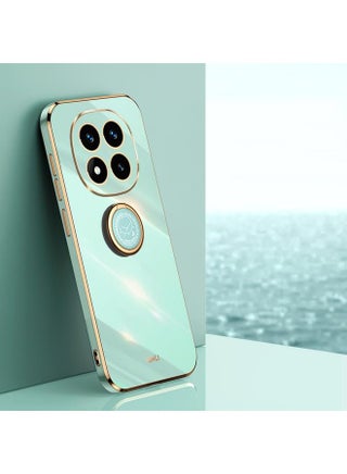 For Redmi Note 14 Pro 5G XINLI Straight 6D Plating Gold Edge TPU Shockproof Case with Ring Holder(Mint Green) - pzsku/Z3C0043394CB67CA76258Z/45/_/1739616666/1f19d957-ba15-4a07-b04d-9bef47818c44