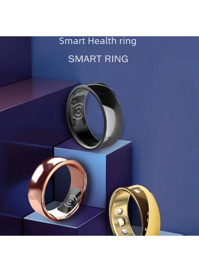 Smart Ring Glue Ring Bluetooth Heart Rate Oximeter Step Sleep Monitoring Sports Health Wireless Charging-Color:Gold 12 # - Image 3
