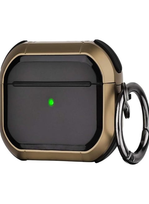 حافظة ELMO3EZZ Airpods 3، غطاء حماية وملحقات AirPod 3 من الدرجة العسكرية Vanguard Armor، متوافقة مع حقيبة شحن Apple Airpods 3 للرجال والنساء والفتيات (بني)