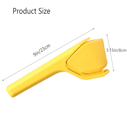 ZMD Lemon Squeezer Manual, Easy-Squeeze Ergonomic Hand Juicer Citrus Squeezer for Juice Extraction Manual Lemon Fluicer Lemon Juicer That Folds Flat for Space-Saving Storage, Yellow - Image 2