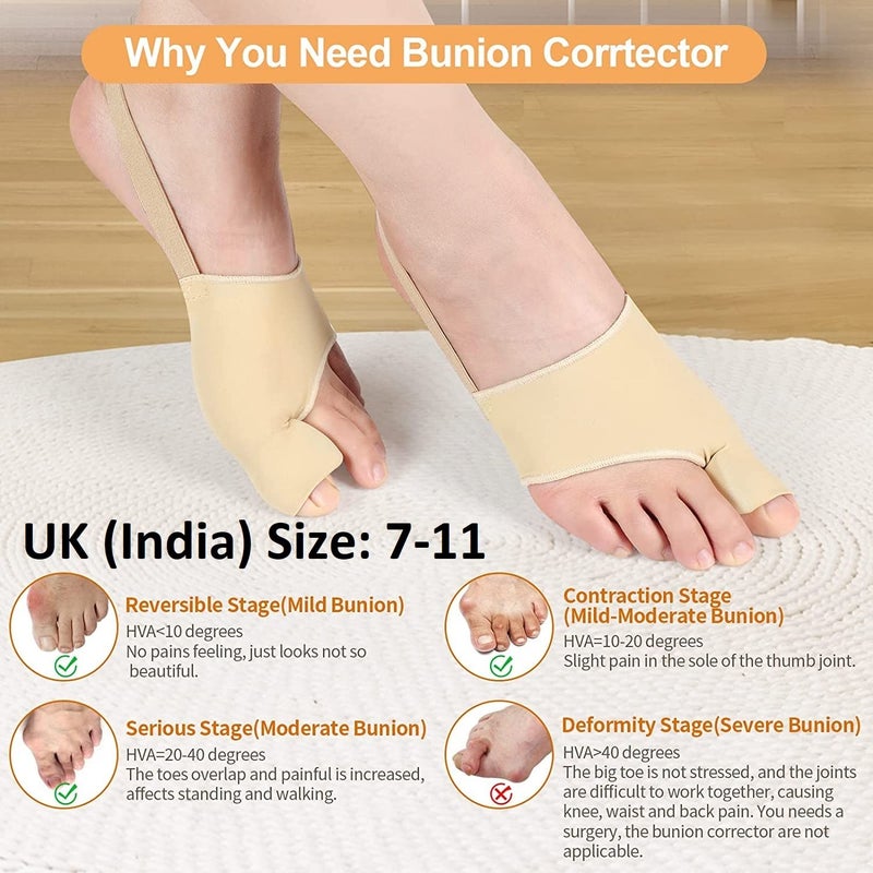 RANUR Unisex Bunion Corrector Washable Silicone Gel Pad Toe Separator with Relief Gel Pad Cushion, Toe Brace, Spacers, Fits with Shoe and Socks in Uk7 To Uk11(L) - Image 2