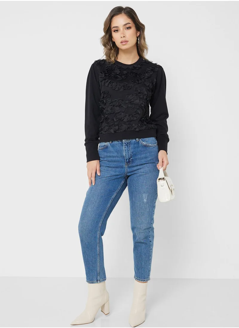 Jacqueline de Yong Front Lace Detail Top