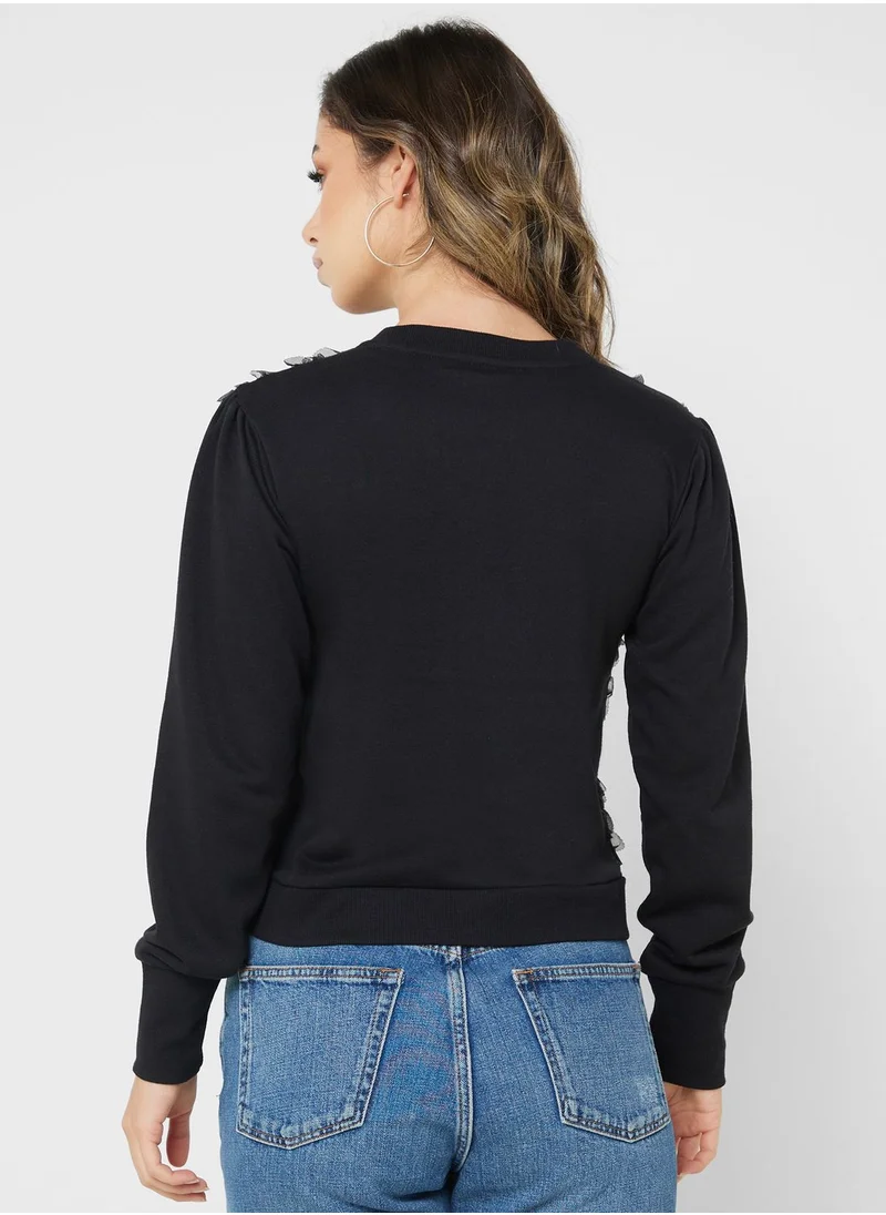 Jacqueline de Yong Front Lace Detail Top
