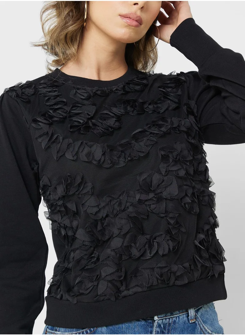 Jacqueline de Yong Front Lace Detail Top