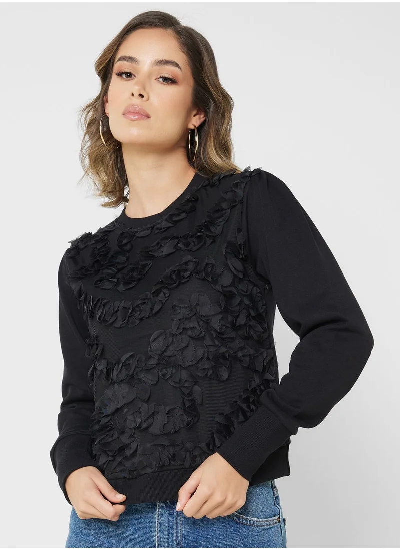 Jacqueline de Yong Front Lace Detail Top