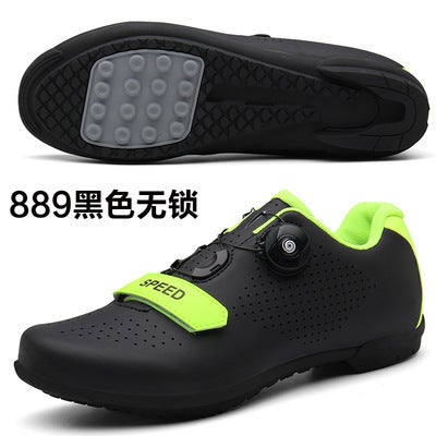 Generic 2023 New Cycling Shoes Casual Mens and Womens Road Bicycle Shoes Outdoor Hard Sole Mountain Cycling Sneakers Black lockless 