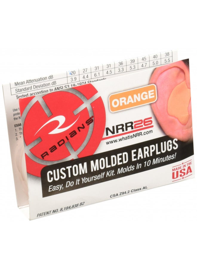 Radians Custom Molded Earplugs, Orange
