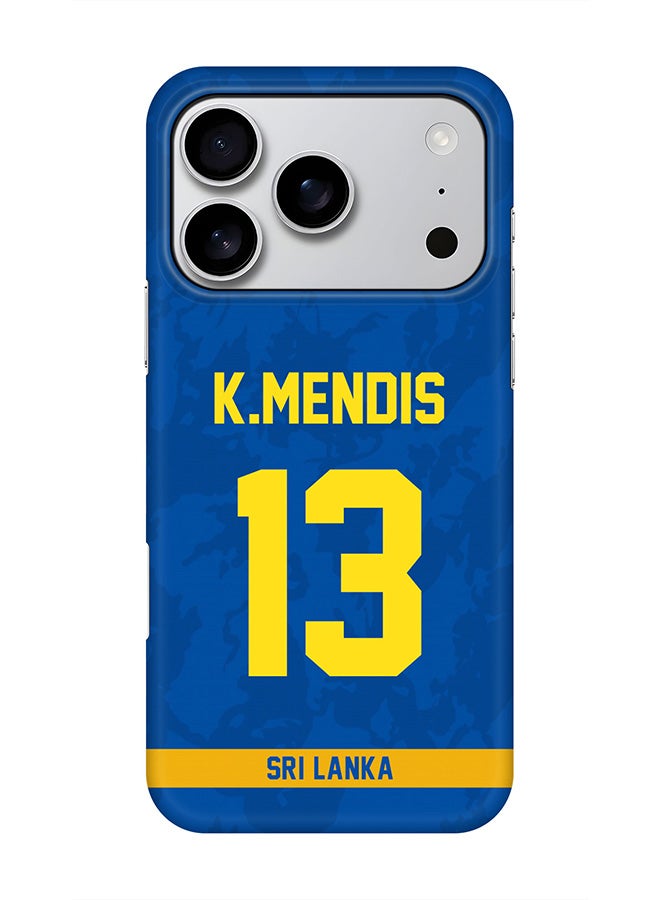 Stylizedd For iPhone 17 Pro,Case, [Compatible with MagSafe] Magnetic cover Slim fit Protection Matte, - Sri lanka Kusal Mendis, Jersey No 13