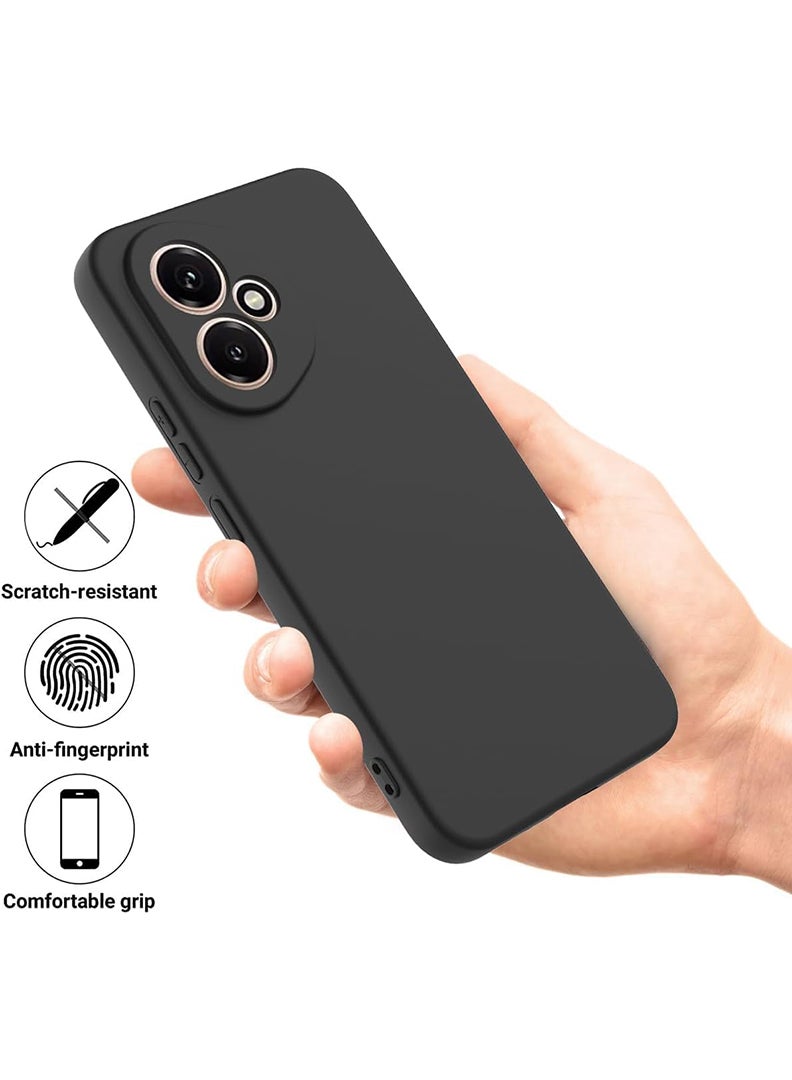 Case Up Compatible with Honor 400  Case, Soft & Premium Liquid Silicone [Anti-Scratch Microfiber Lining] Shockproof Protective Slim Phone Cover for Honor 400 2025, Black - Image 4