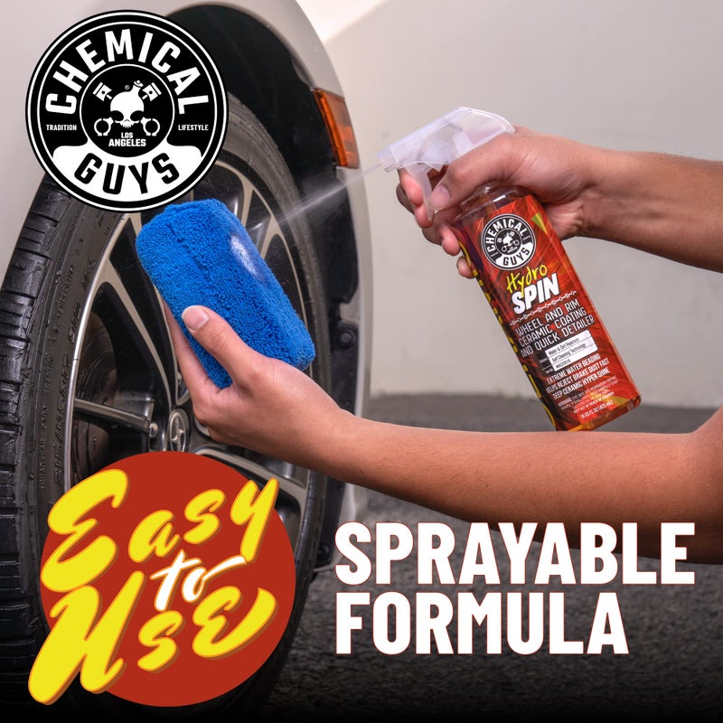 Chemical Guys HydroSpin Wheel & Rim Ceramic Coating and Quick Detailer Spray - 16 oz Spray Protects Wheels, Rims & Brake Parts with Hydrophobic Ceramic Shine - Safe for Cars, Trucks, SUVs, Motorcycles - Image 5