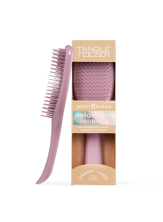 TANGLE TEEZER فرشاة تينجل تيزر النهائية المصنوعة من النباتات لفك تشابك الشعر، فرشاة للشعر الجاف والرطب، تقضي على العقد وتقلل من التكسر لجميع أنواع الشعر، بنفسجي ترابي - Image 1
