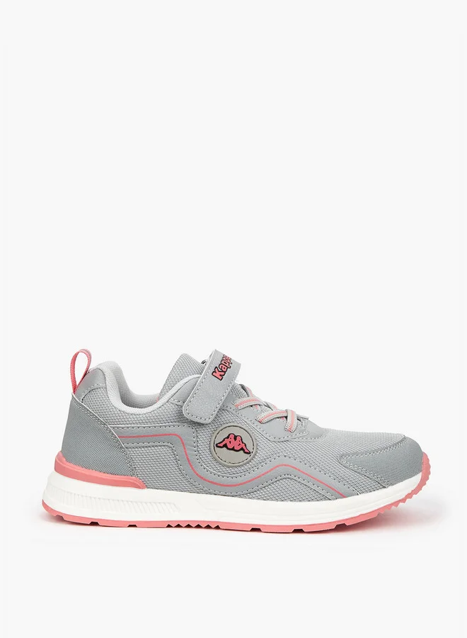 Kappa Girls' Panelled Sports Shoes with Hook and Loop Closure