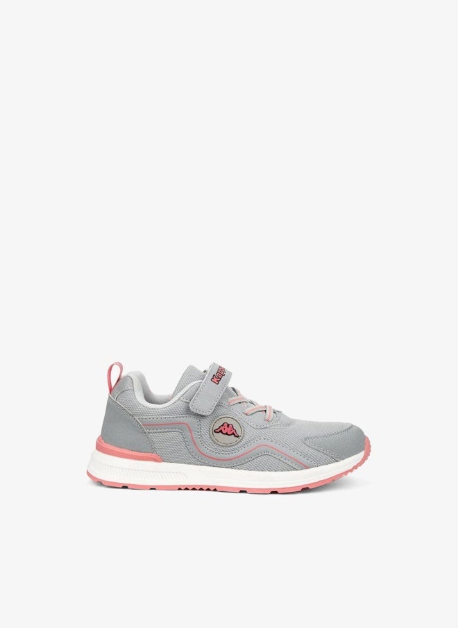 Kappa Girls' Panelled Sports Shoes with Hook and Loop Closure - Image 1