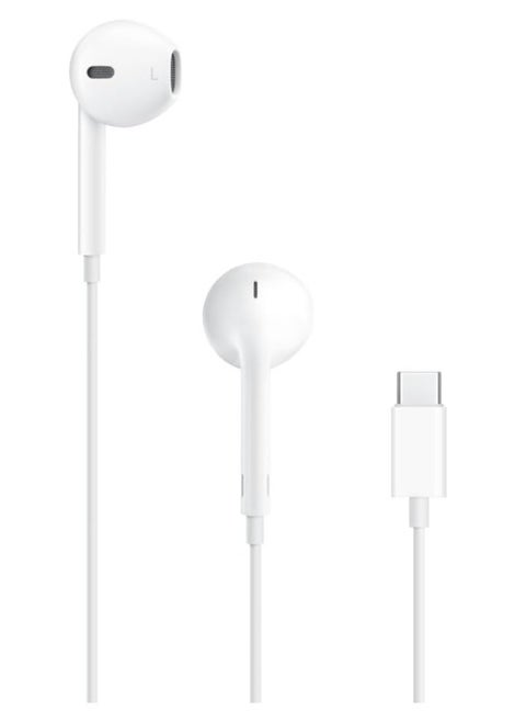Earpods with USB C Wired Earbuds with Microphone & Volume Control, In-ear Headphones for iPhone 15 Pro Max, iPad Pro/Air, Samsung (White)