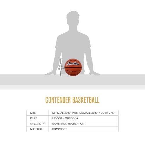 Baden Contender Indoor-Outdoor Basketball | Official Size 7, 29.5-Inch Men’s Basketball with Durable Composite Cover, Orange Color - Image 3