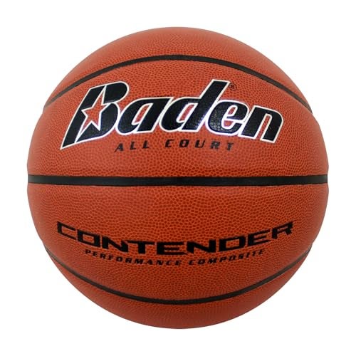 Baden Contender Indoor-Outdoor Basketball | Official Size 7, 29.5-Inch Men’s Basketball with Durable Composite Cover, Orange Color - Image 1