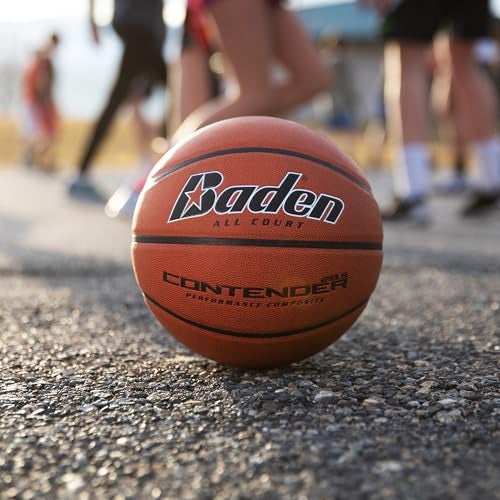 Baden Contender Indoor-Outdoor Basketball | Official Size 7, 29.5-Inch Men’s Basketball with Durable Composite Cover, Orange Color - Image 5