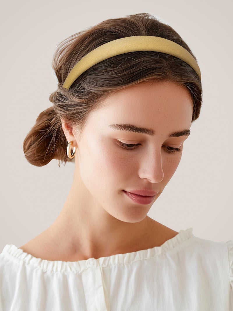 Sunolga 7 Pack Green Headbands for Women Girls Non Slip Floral Padded Hairbands Cute Pearl Head bands Wide Headbands Trendy Hair Accessories - Image 5