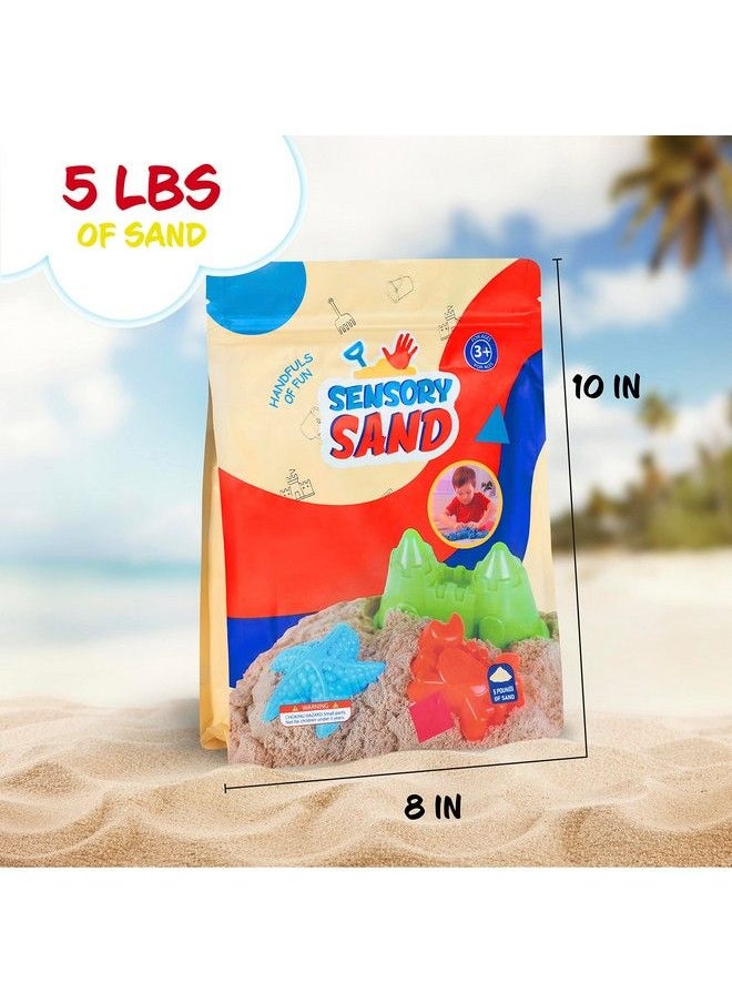 Sensory Sand 5 Pounds Natural Brown Bulk Refill Size For Boys And Girls For Indoor Play And Outdoor Playtime Excellent Sensory Activity For Adhd And Autism  - Image 4