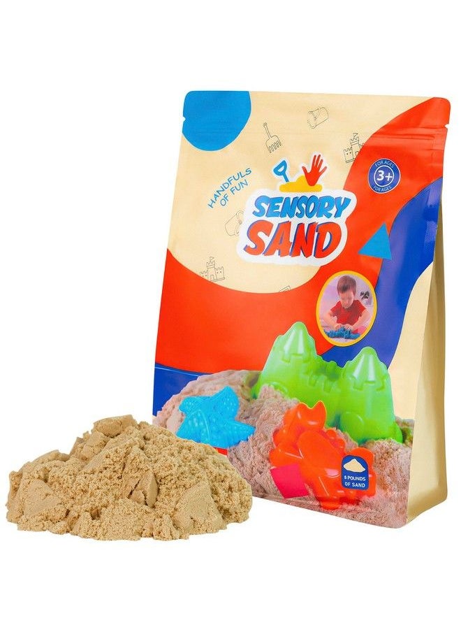 Sensory Sand 5 Pounds Natural Brown Bulk Refill Size For Boys And Girls For Indoor Play And Outdoor Playtime Excellent Sensory Activity For Adhd And Autism  - Image 2