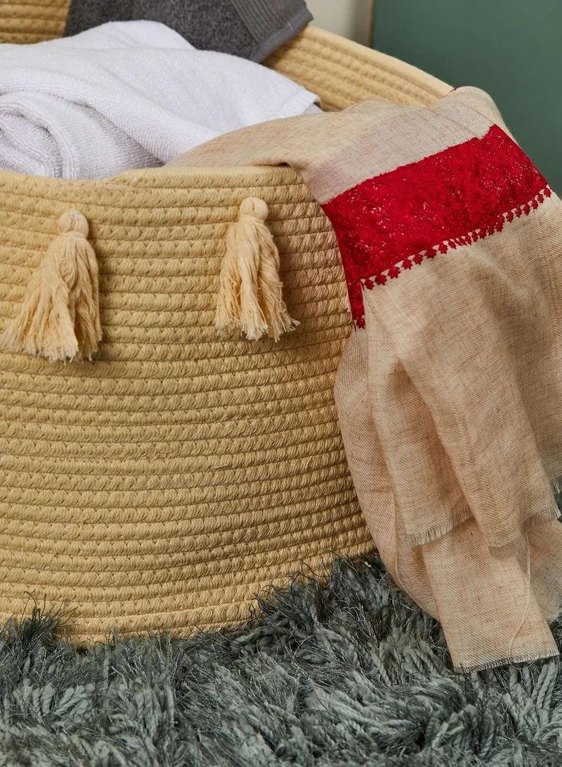 Noire Edit Tassel Storage Basket