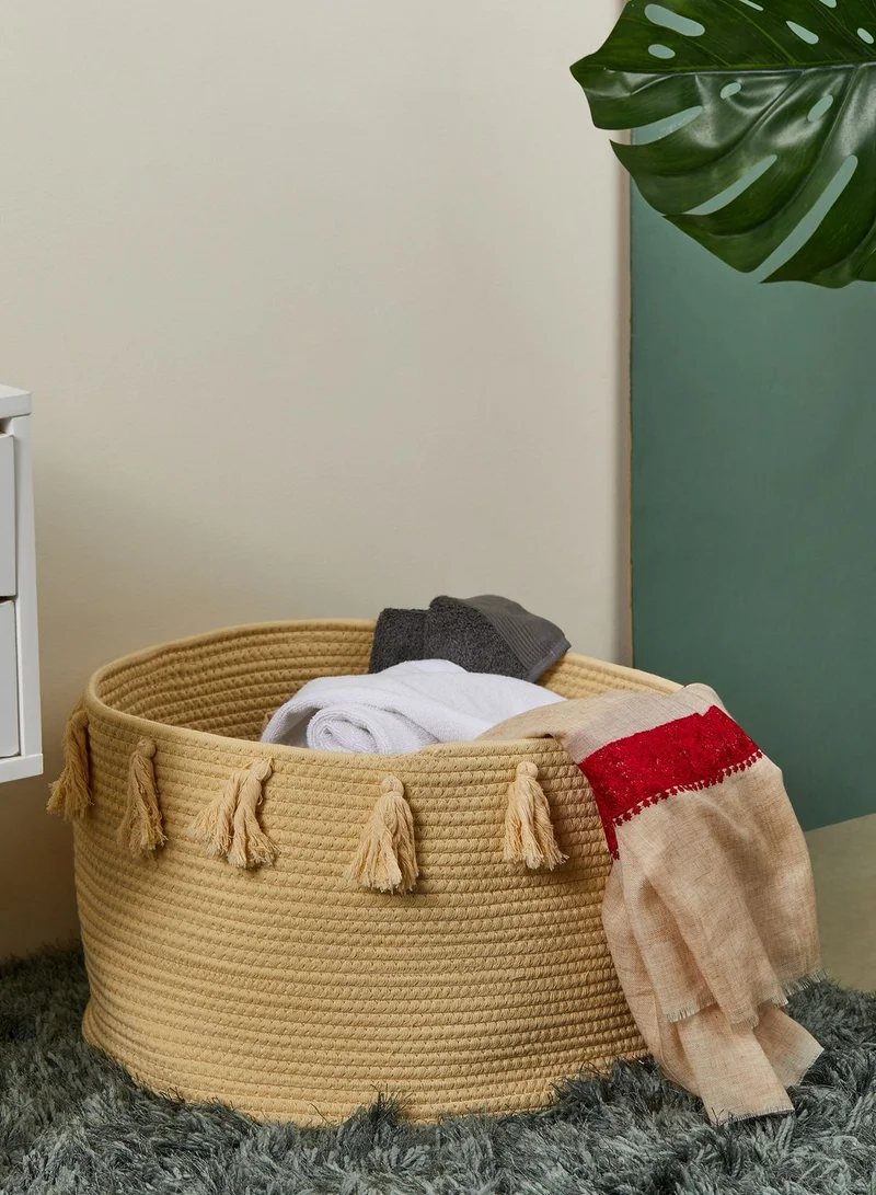 Noire Edit Tassel Storage Basket