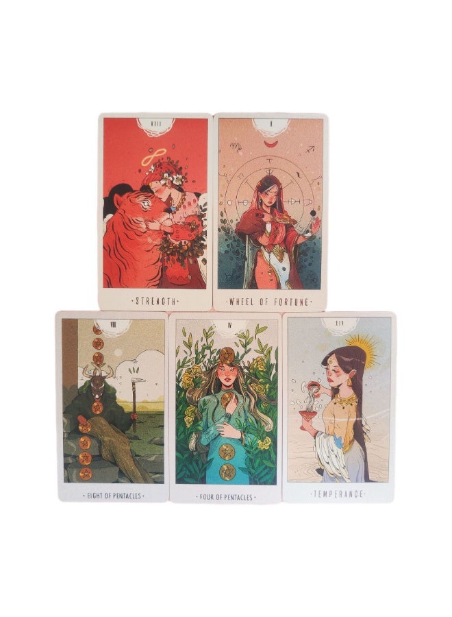 NIBEMINENT 12×7 cm, White Numen Sacred Animal Tarot Cards. English version board game, with paper instruction manual, containing 80 decks of cards. - Image 5