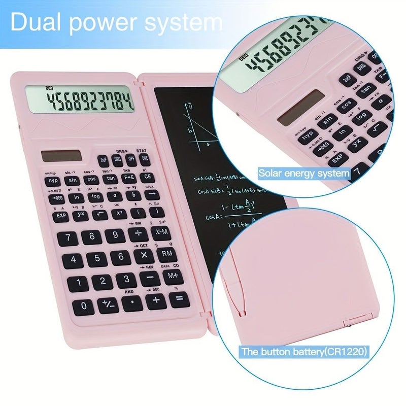 Pink Scientific Calculator With Algebra Trigonometry Calculus For School - Image 5