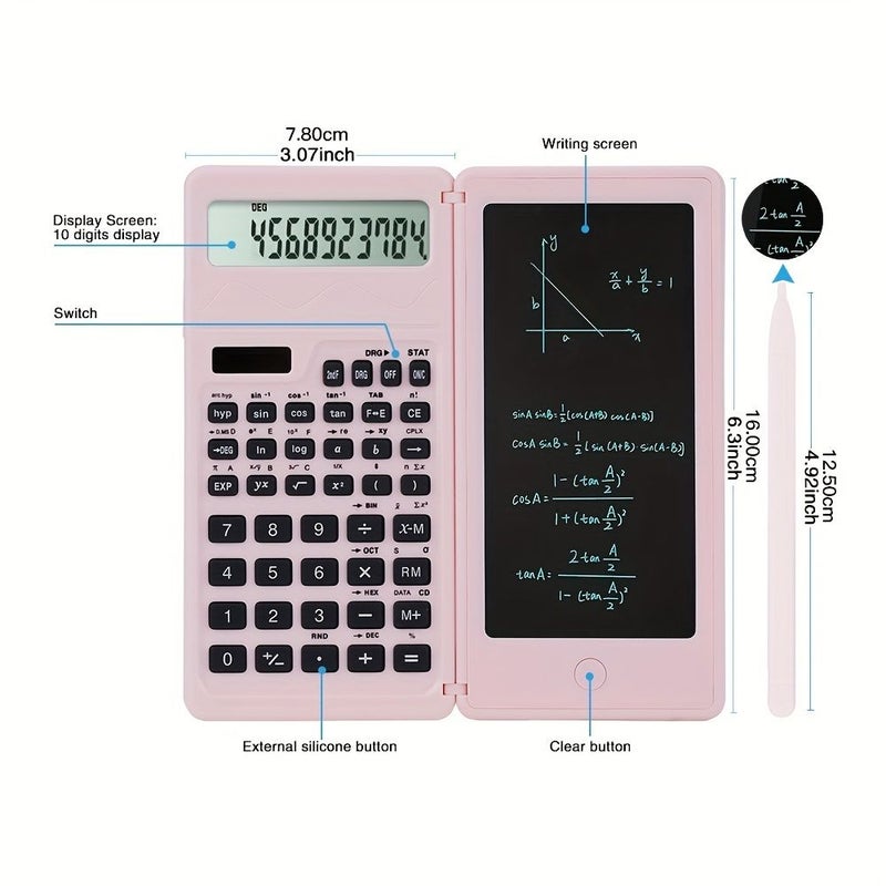 Pink Scientific Calculator With Algebra Trigonometry Calculus For School - Image 2