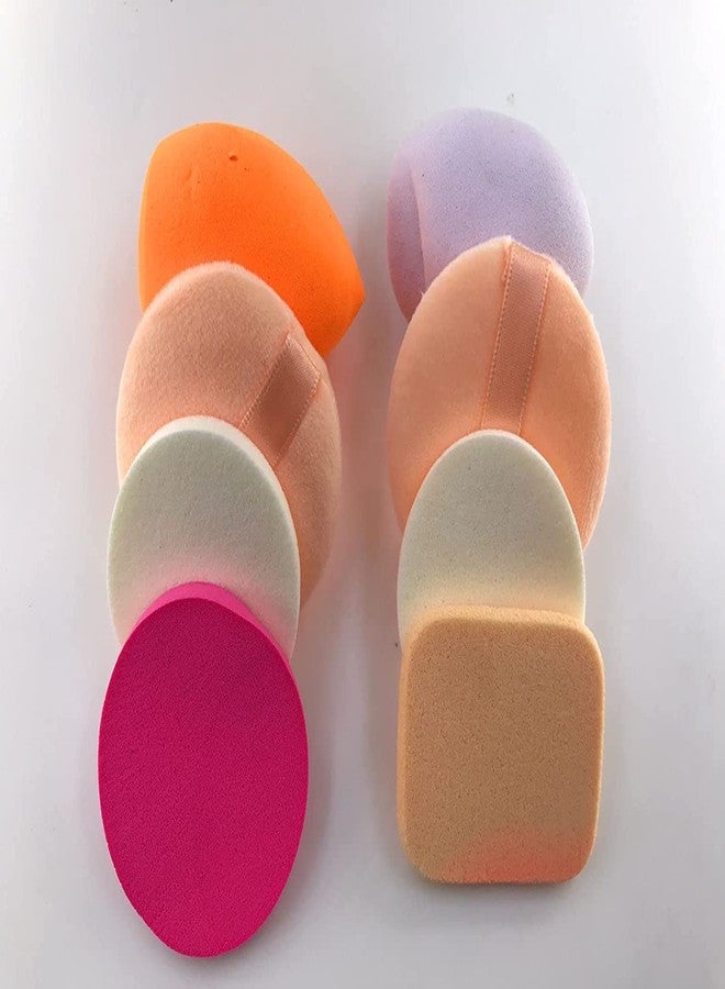 KIRA Professional 8 in 1 Makeup Sponge Multicolour, Cotton Pad Applicator Foundation Makeup Blender Powder Buff Sponge Cosmetic Puff Women's & Girls Cosmetic Makeup Beauty (Pack of 1) - Image 1
