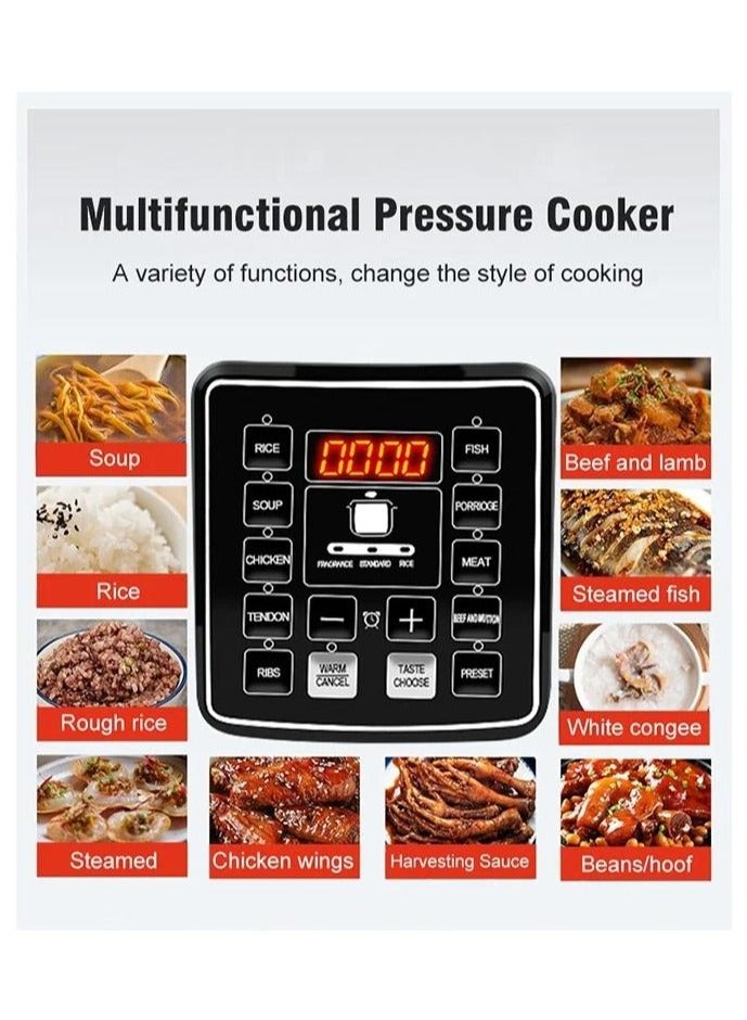 SILVER CREST 10 In 1 Electric Pressure Cooker Instant Programmable Smart Pot 1050 Watts Rice Cooker, 6 Liters, 10 Smart Programs MES6817 - Image 4