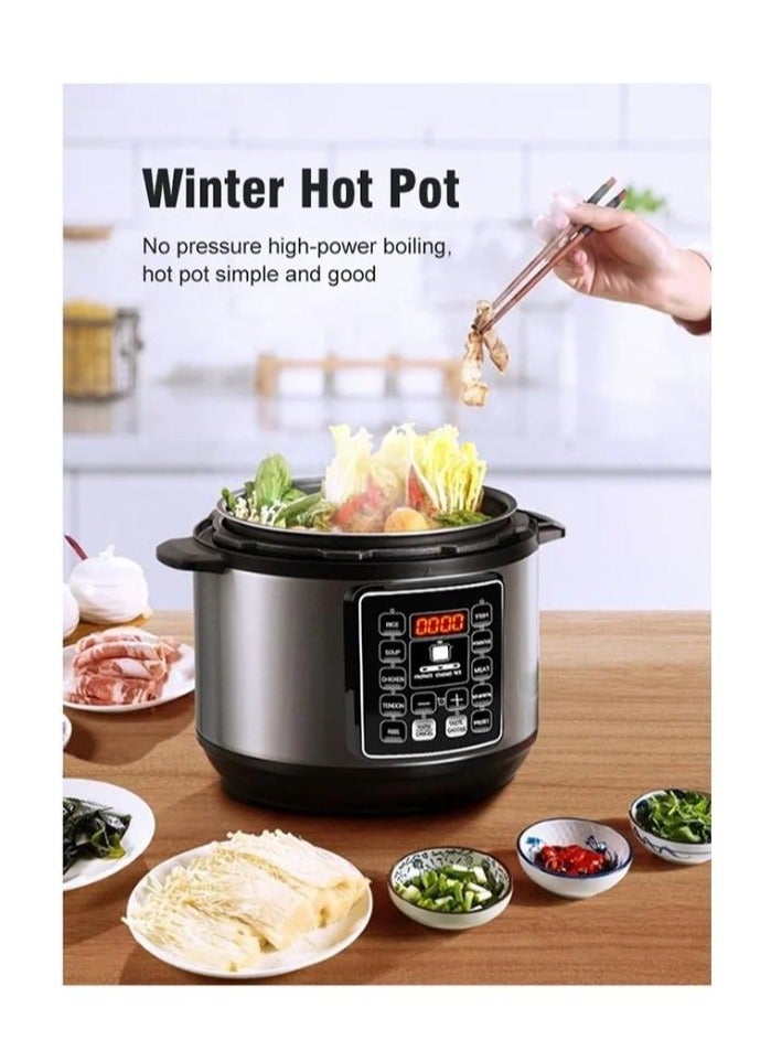 SILVER CREST 10 In 1 Electric Pressure Cooker Instant Programmable Smart Pot 1050 Watts Rice Cooker, 6 Liters, 10 Smart Programs MES6817 - Image 2